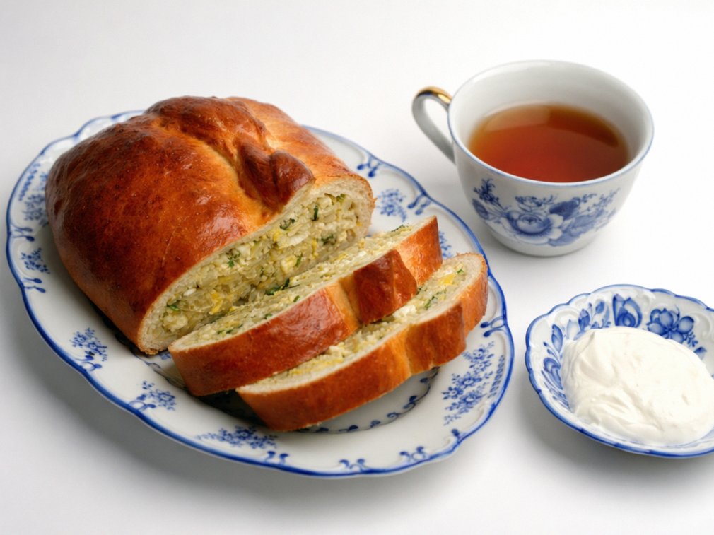 Кулебяка с капустой и яйцом: трактирный рецепт XIX века